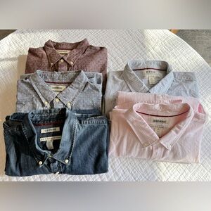 Lot of 5 Goodthreads men’s oxford long sleeve shirts.  XL Standard. Cotton